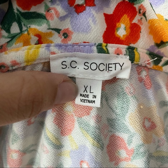 NWT S.C. Society Cropped Floral Peasant Top - Picture 8 of 9